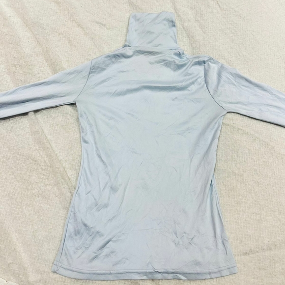 Pastel blue turtle neck tee